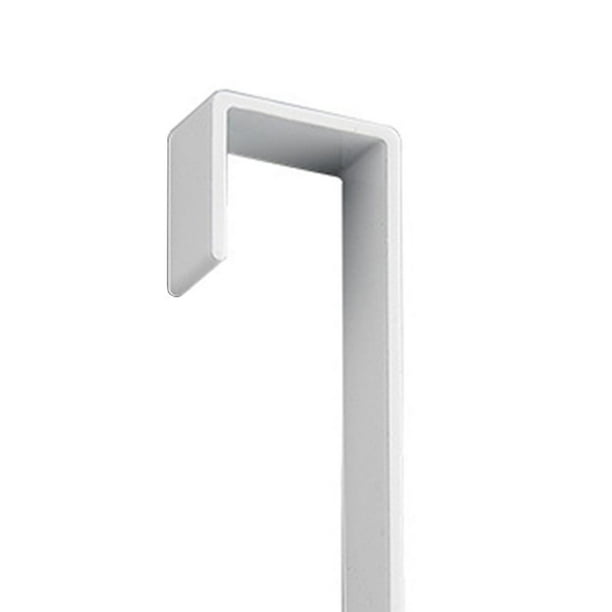 Percha trasera para puerta de perforación sin gancho de armario para baño (blanco)