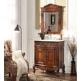 thumbnail image 2 of Benton Collection 33" Traditional Bathroom Vanity, Cherry Wood with Single Sink and White Marble Top, 2 of 5