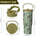 thumbnail image 4 of 30 Oz Tumbler Christmas Holly and Fruits Tumbler with Lid and Straw, Birthday Gift Cup for Friend Women Men Coffee Travel Mug Thanksgiving Day Halloween Christmas Gift Water Bottle, 4 of 7