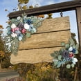 thumbnail image 6 of 2 Pieces Artificial Wreath Decorative Handmade Door Hanging Crafts Wall Hanging DIY Home Decor Wedding Arch Flower for Holiday Window Indoor , Style B, 6 of 9