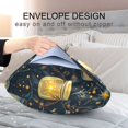 thumbnail image 4 of Yayeee Pillowcase Standard Size Set of 2 Satin Wrinkle Resistant Envelope Pillow Case, Orange Fireflies Pattern, 4 of 8