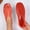Red, variant on Women's Breathable Mesh Jelly Flats, Lightweight Hollow-Out Slip-On PVC Shoes, Quick-Dry Summer Sandals for Pool ,Beach Coffee 5.5(36)