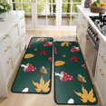 thumbnail image 4 of Kitchen Rugs Sets Of 2,Red Mushroom Leaf Green Pattern Anti Fatigue Kitchen Mat Rugs Non Slip Washable,Decorative Kitchen Floor Mats for Kitchen,Sink,Laundry,17"x47"+17"x47", 4 of 5