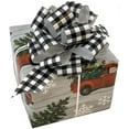 thumbnail image 2 of Black White Buffalo Check Pull Bows - 5" Wide, Set of 10, Plaid, Easter, Gift Wrap Ribbons, Presents, Wreath, Decorations, Christmas, 2 of 3