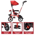 thumbnail image 4 of Triciclo para niños Evolutivo JOYKOO Asiento giratorio 360 luz sonido rojo, 4 of 7