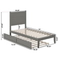 thumbnail image 7 of AFI NoHo 14" Twin Wood Platform Bed Frame with Twin Trundle, Grey, 7 of 7