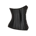 thumbnail image 4 of Womens Corset Tops 24 Steel Boned Satin Underbust Corset Waist Corset Bustier Top Longline Heavy Duty Waist Training Corsets Shaper, 4 of 5