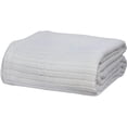 thumbnail image 5 of Eurotex Premium Cotton Blankets for Queen Size Bed | All-Season 100% Cotton Queen Size Blanket | Fishbone Cozy Lightweight, Soft Breathable Fall Thermal Blanket fits Full Size Bed, 90x90 | White, 5 of 7