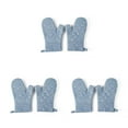 thumbnail image 1 of QualitChoice 1 Paire Gant Four Micro-Ondes Réutilisable Résistant à la Chaleur Protection Ménage Cuisson Gants Fournitures Bleu 3Set, 1 of 6