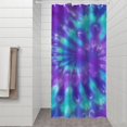 thumbnail image 2 of Purple Blue Tie Dye Pattern Shower Curtain 36"x72" ,Bathroom Decorative Shower Curtains Set with 12 Hooks,Modern Waterproof Washable Shower Curtain, 2 of 6