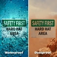 thumbnail image 5 of (2 Pack) Hard Hat Area OSHA Safety First Sign 7 Inch X 5 Inch Vinyl Label Decal Sticker Weather Resistant, UV Protected for Workplace, Business, and Construction Site, Made in the USA, 5 of 7