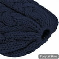 thumbnail image 3 of Ponytail Beanie for Women,Winter Warm Beanie Tail Soft Stretch Cable Knit Messy High Bun Hat, 3 of 7