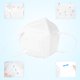 thumbnail image 3 of Whataatahia 2 piezas niños blanco 4 capas KN95 máscara facial antivaho neblina a prueba de polvo a prueba de viento PM 2.5 máscara para niños, 3 of 8