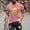 Pink, variant on FDGIU 2025 Men's Halloween Graphic Tee; Funny Graffiti Crewneck T-Shirts, Loose Fit Short Sleeve Novelty Top, Dark Casual Halloween Shirt