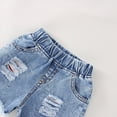 thumbnail image 4 of kaprioy Toddler Girl Clothes Toddler Baby Girl Summer Outfit 9 12 18 24 Months 2T 3T 4T Sleeveless Independence Day 4 Of July Star Prints Vest Tops Denim Shorts Outfits, 4 of 7