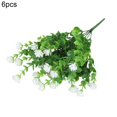 thumbnail image 2 of POINTERTECK 6Pcs Artificial Flower Vivid Non-fading Plastic Multipurpose Fake Flower Grass for Home White One Size, 2 of 13