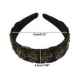 thumbnail image 2 of Unique Bargains 1 Pc Bling Rhinestone Headband for Women Black Rhinestone Wide Edge Headband 5.12"x1.89", 2 of 7