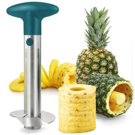 

Kcysta 2pcs Stainless Steel Pineapple Corer for Home and Kitchen Use with Sharp Blade for Diced Fruit Rings (blue)