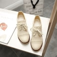 thumbnail image 3 of SACFOF Women's Lace Up Pump Oxfords Brogues Wingtip Round Toe Chunky Platform Block Heel Vintage Dress Shoes, 3 of 6