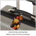 thumbnail image 3 of Square 2Pack PU Leather Fruit Cruise Luggage Tag with Privacy Cover and Name ID Tag for Travel Handbags Backpacks Luggage Tags, 3 of 6