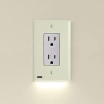 3 Pack - SnapPower GuideLight 2 for Outlets [for Standard Decor, Not GFCI outlets] - Night Light - Electrical Outlet Wall Plate with LED Night Lights - Automatic On/Off Sensor - (Decor, Ivory)