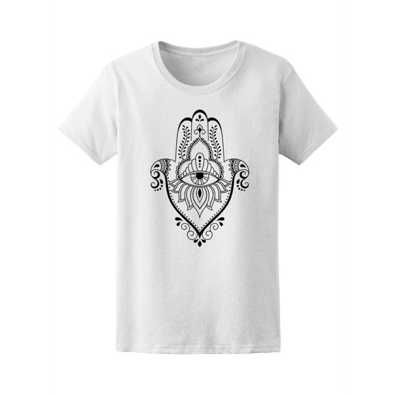 Lotus Flower Eye Hamsa Mandala Tee Women's -Image by Shutterstock
