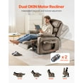thumbnail image 3 of VEVOR Fauteuil Inclinable Releveur avec Chauffage et Massage, Fauteuil Inclinable Électrique Brun Pâle, 3 of 9