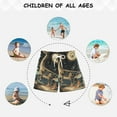 thumbnail image 6 of FORMRS Boys Swim Trunks Quick Dry Mesh Liner Boardshorts Sizes XS-XL, Black Dinosaur, 6 of 7