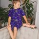 thumbnail image 4 of Balery blue purple Snowflake Conjunto de Pijama Infantil de Manga Corta con Estampado – Ropa de Dormir de Algodón Suave-Large, 4 of 6