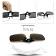 thumbnail image 6 of Joopin 2 Pairs Polarized Clip-On Sunglasses Rimless Flip Up Anti-Glare Driving Glasses(bbrown red), 6 of 10