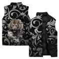 thumbnail image 2 of Ropa informal y versátil para hombre Chaleco de trabajo con estampado de tigre personalizado Chaleco estampado moderno Chalecos para hombre sin mangas, 2 of 4