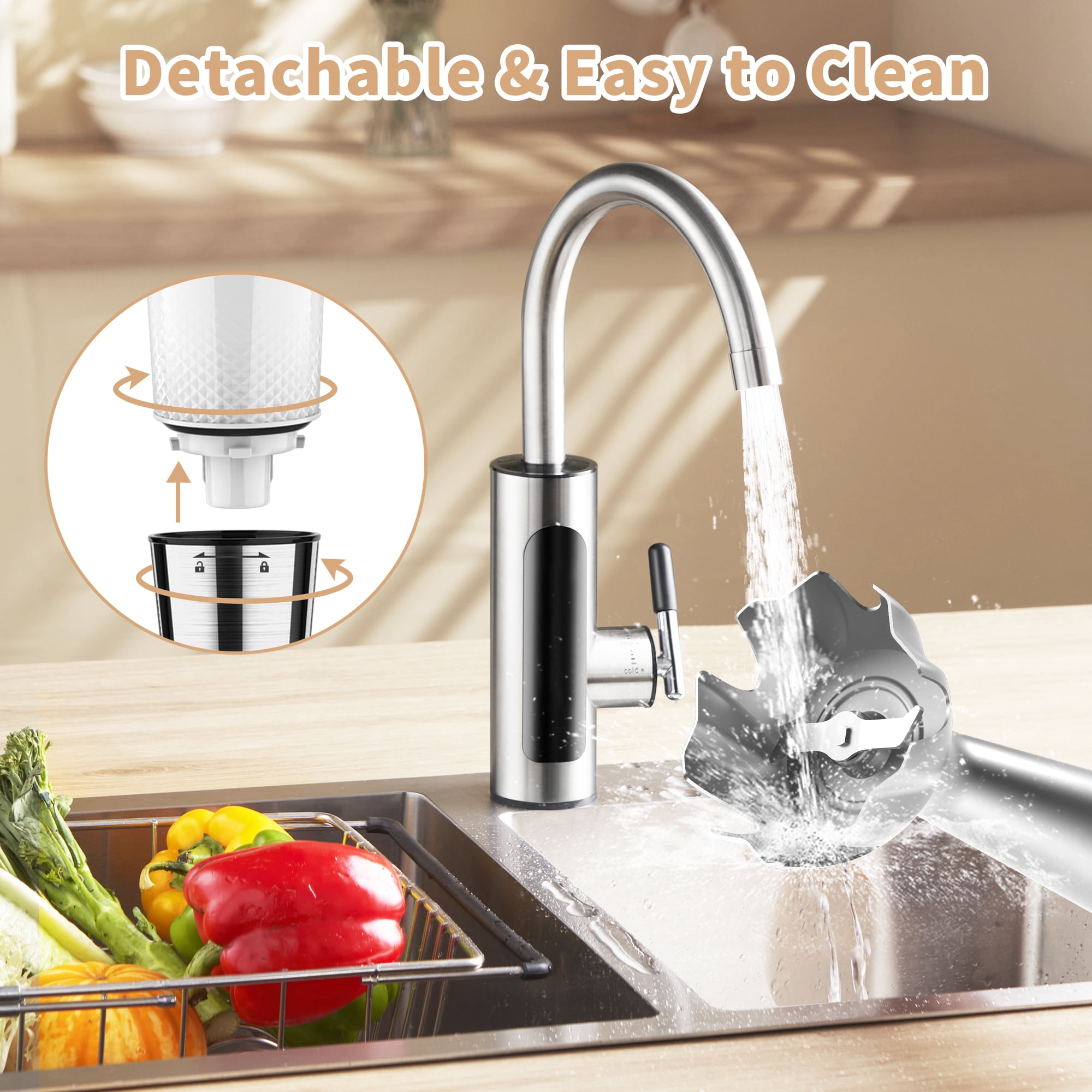 Cordless Hand Blender 4-in-1 Rechargeable Immersion Handheld Blender, 21 Variable Speeds, 3-Angle Adjustable with 700ml Chopper, 700ml Beaker, Egg Whisk and Beater for Smoothies, Soup, Baby Food