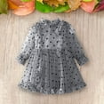 thumbnail image 4 of GYRATEDREAM Toddler Baby Girls Dress Girls Long Sleeve Polka Dot Mesh Princess Dress Party Pageant Dress 1-5T, 4 of 5
