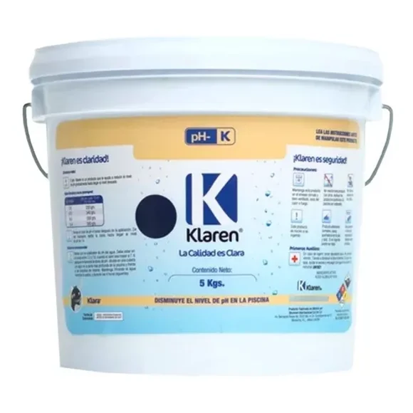 Regulador Para Alberca Klaren 5kg Para Bajar pH