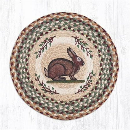 - Capitol Importing 49-CH413VR 15.5 x 15.5 in. Jute Round Vintage Rabbit Chair Pad