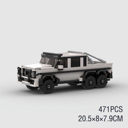 MOC Cars Pickup Truck Vehicle Building Blocks City Speed Champions G63 6x6 Racing Model Creative Garage Technique Kids Toys Gift