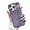 Purple, variant on Compatible with iPhone 15 Pro Luminous Case Glow in The Dark Noctiluncent Fluorescent Case for Women Girly Slim Hard PC Soft Denim Texture Anti Slip Shockproof Light up Phone Cover, Black