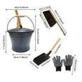 thumbnail image 2 of 2-Gallon Ash Bucket Set with Lid - Metal Fireplace Ash Cleaning Kit with Shovel, Brush and Gloves, Complete Ash Can for Wood Stove, Grill and Fireplace, 2 of 6