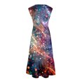 thumbnail image 5 of Viikei Women's Casual Summer Tank Dress Sleeveless,Women's Fashionable Sleeveless Pocket Round Neck Printing Loose Long Dress Multicolor S, 5 of 5