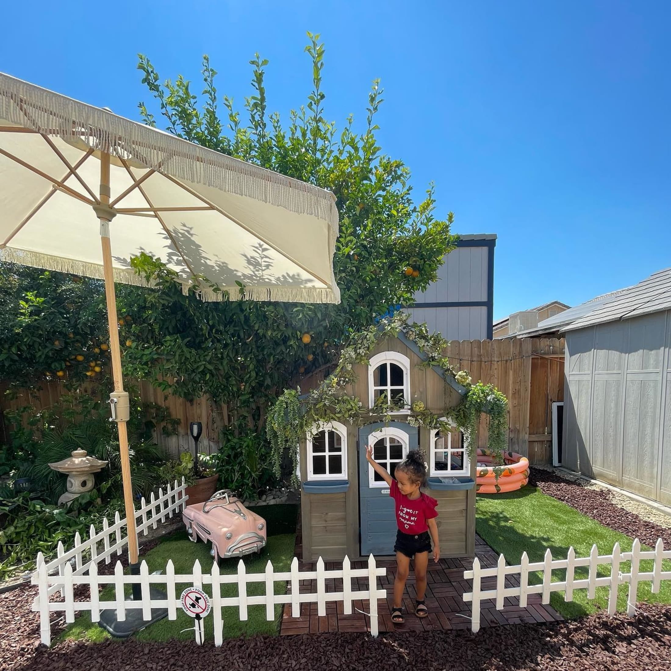 KidKraft Forestview II Wooden Outdoor Playhouse with Pakistan Ubuy