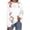 White, variant on FamilyThread Womens Long Sleeve Comfortable Pullover Crewneck Lightweight Tops Fashion Graphic Sweatshirts Casual Loose Star Shirts
