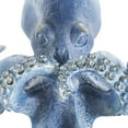 thumbnail image 4 of 6"W, 4"H Dark Blue Polystone Small Distressed Octopus Sculpture, by DecMode (2 Count), 4 of 9