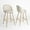 Ivory Chenille, variant on Homy Casa 26" Swivel Counter Height Bar Stools, Set of 2, Kitchen Island & Dining Chairs Ivory