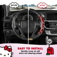 thumbnail image 6 of Hello Kitty Steering Wheel Cover, Official Sanrio Car Steering Wheel Cover with Universal Size 14.5-15, Cute Black Steering Wheel Cover for Women, Hello Kitty Car Accessories (Hello Kitty Bows), 6 of 10