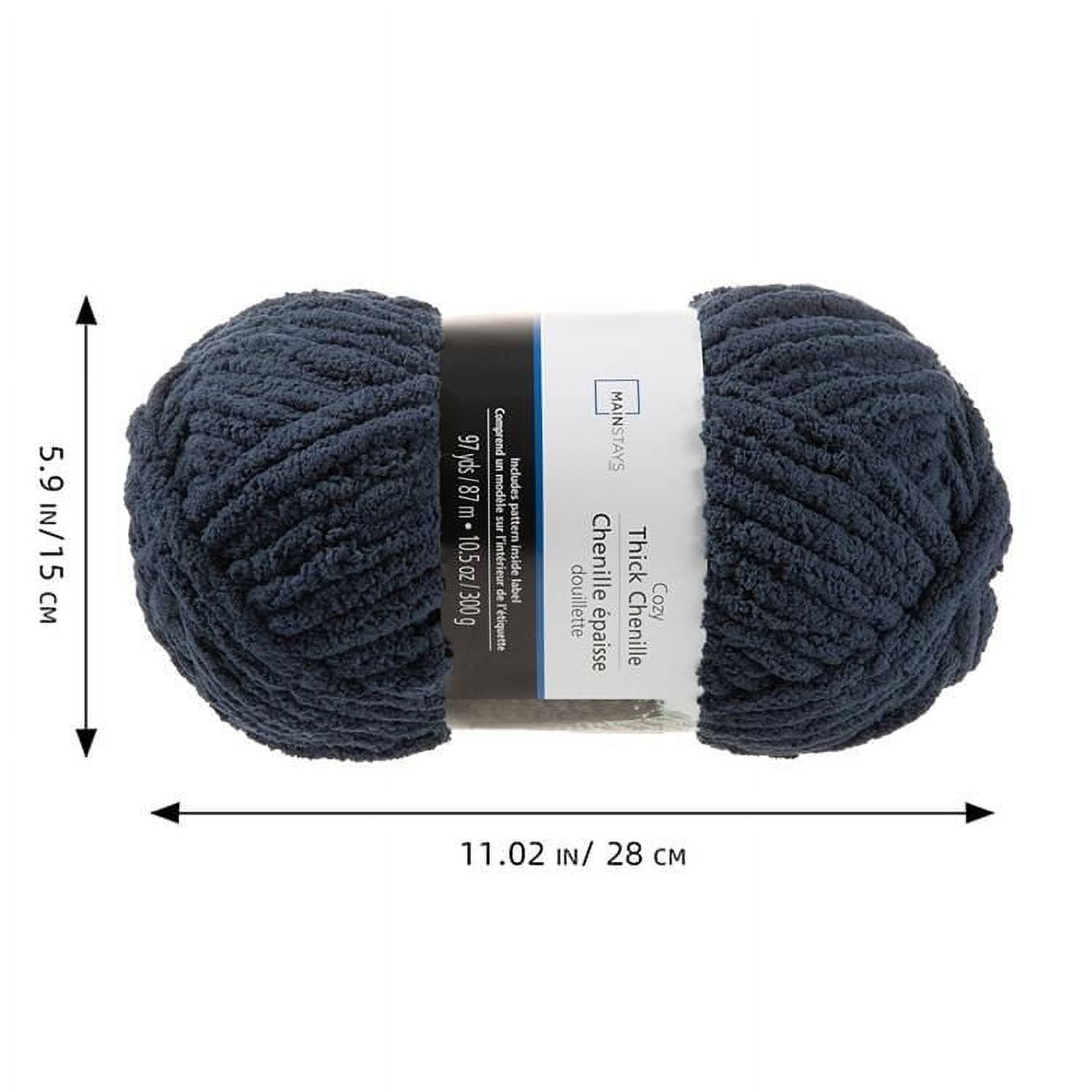 Mainstays  thick chenille yarn, Truffle thick chenille yarn