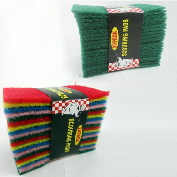 20 Ct Scouring Pads Medium Duty Kitchen Scour Scrub Cleanning Wholesale !