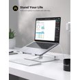 thumbnail image 3 of CPDD Laptop Stand Riser Portable - Foldable Height Adjustable Ergonomic Computer Notebook Stand Holder Lift for Desk, Compatible with MacBook Air Pro, Dell XPS, CPDD (10-17'') - SilCPDD er 1-Silver -, 3 of 7