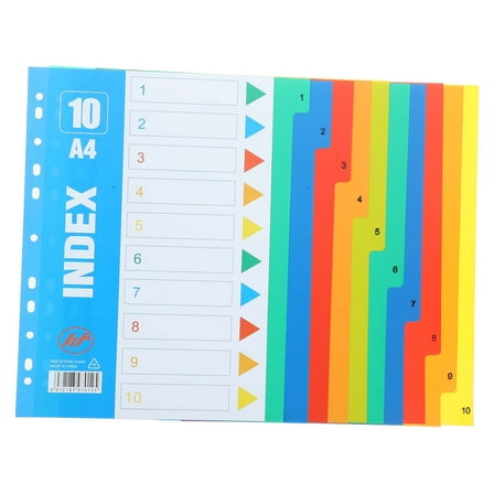 1 Set Office Notebook Dividers Tab Dividers for Organizing Binders Accessory (Numbers 1 10)