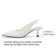 thumbnail image 2 of Zapatos Heelchic Metallic Slingback para mujer, color blanco 8.5, 2 of 8
