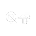 thumbnail image 3 of WBC250U15 Wall Mount Convex Flush Bumper, 2-1/2" Diameter, Satin Nickel Finish, 3 of 3